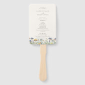 Wild Meadow Bloemen Huwelijksprogramma Handwaaier (Voorkant)