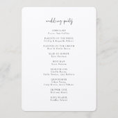 Wild Meadow Bloemen Huwelijksprogramma Programmakaart (Achterkant)