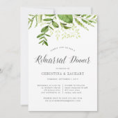Wild Meadow Botanical Rehearsal Dinner Invitation Kaart (Voorkant)