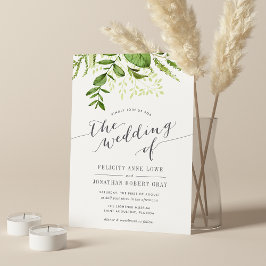 Wild Meadow Botanical Wedding Invitation Kaart