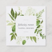 Wild Meadow | Botanisch Lijst Vierkante Visitekaartje (Voorkant)