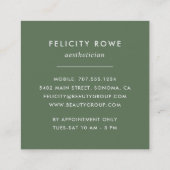 Wild Meadow | Botanisch Lijst Vierkante Visitekaartje (Achterkant)