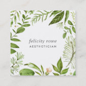 Wild Meadow | Botanisch Lijst Vierkante Visitekaartje (Voorkant)