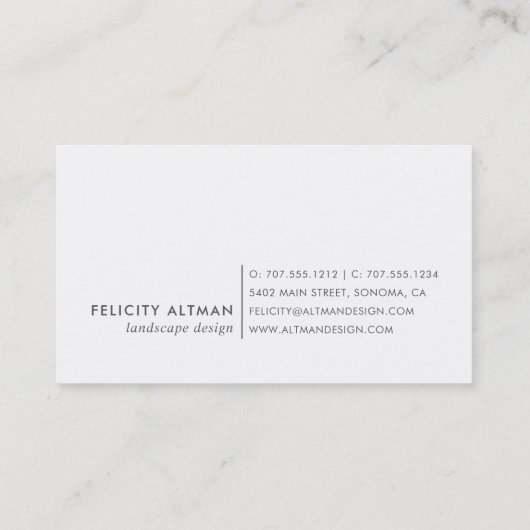 Wild Meadow | Botanisch Visitekaartje (Achterkant)