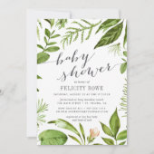 Wild Meadow | Botanische Baby shower Kaart (Voorkant)