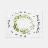 Wild Meadow Botanische maandelijkse Baby mijlpaal Fleece Deken (Voorkant (Horizontaal))