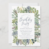 Wild Meadow | Botanische uitnodiging voor de geboo (Voorkant)