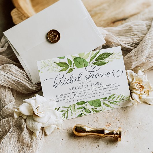 Wild Meadow Bridal Shower Invitation Kaart