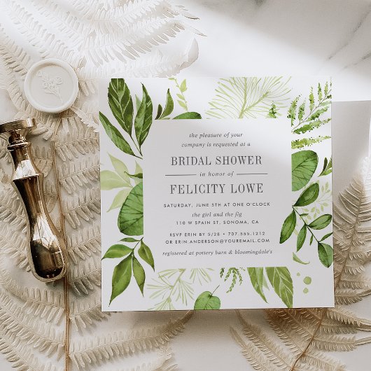 Wild Meadow Bridal Shower Invitation | Vierkant Kaart