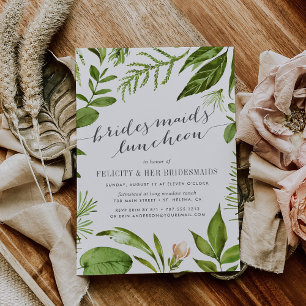 Wild Meadow Bridesmaids Luncheon Invitation Kaart