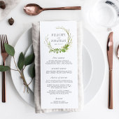 Wild Meadow Bruiloft Menu Kaart