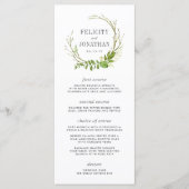 Wild Meadow Bruiloft Menu Kaart (Voorkant)