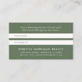 Wild Meadow | Fbotanische fijne groene Waterverf Aanbevelingskaartje (Achterkant)