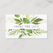 Wild Meadow | Fbotanische fijne groene Waterverf Aanbevelingskaartje (Voorkant)