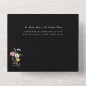 Wild Meadow Floral Wedding All In One Uitnodiging (Achterkant)