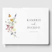 Wild Meadow Floral Wedding Gastenboek (Voorkant)