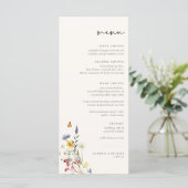Wild Meadow Floral Wedding Menu (Staand voorkant)