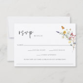 Wild Meadow Floral Wedding RSVP Kaartje (Voorkant)