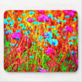 Wild Meadow Flowering in Pop Art Style Muismat (Voorkant)