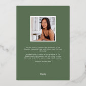 Wild Meadow Folie Foto Afstuderen kondiging Folie Uitnodiging (Achterkant)