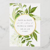 Wild Meadow Folie Save the Date Card Uitnodiging (Voorkant)