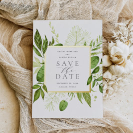 Wild Meadow Folie Save the Date Card Uitnodiging