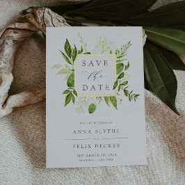 Wild Meadow Folie Save the Date Card Uitnodiging