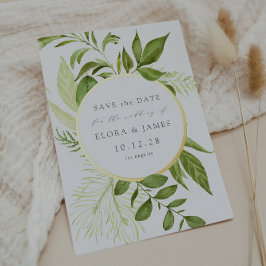 Wild Meadow Folie Save the Date Card Uitnodiging