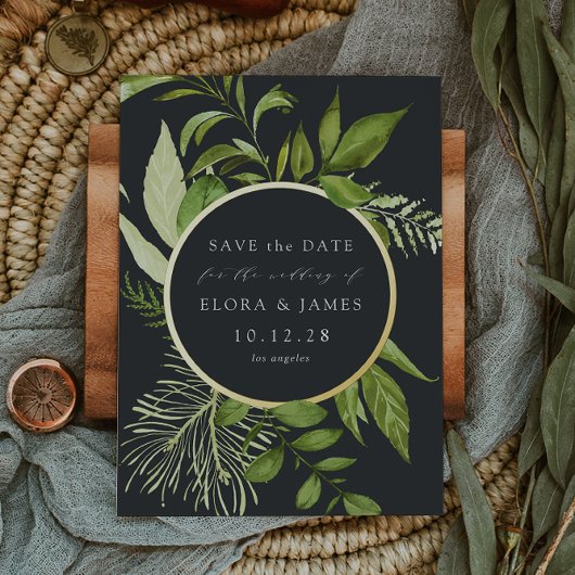 Wild Meadow Folie Save the Date Card Uitnodiging