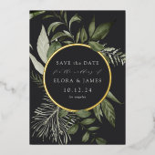 Wild Meadow Folie Save the Date Card Uitnodiging (Voorkant)