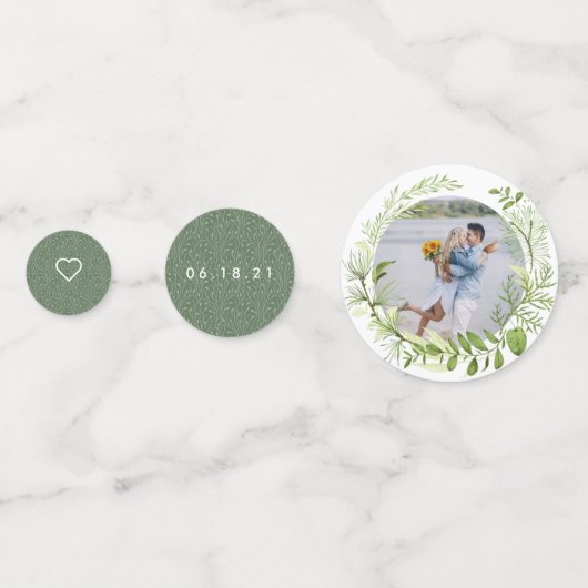 Wild Meadow gepersonaliseerde bruiloft Confetti (Achterkanten)