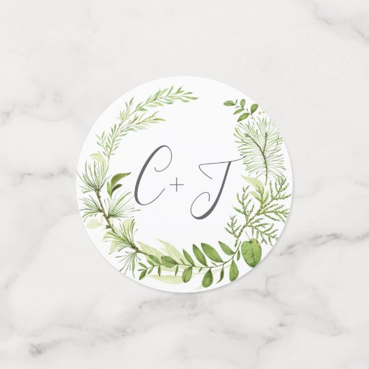 Wild Meadow gepersonaliseerde bruiloft Confetti (Kleine voorkant)