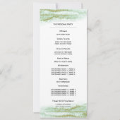 Wild Meadow | Green Botanical Wedding Program Card Kaart (Achterkant)