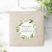 Wild Meadow | Groen botanisch huwelijk Ronde Sticker