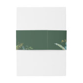 Wild Meadow | Groen botanisch huwelijk Uitnodigingen Wikkel (Achterkant Voorbeeld)