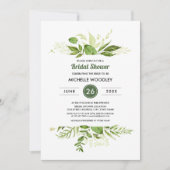 Wild Meadow | Groen botanisch Vrijgezellenfeest Kaart (Voorkant)