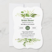 Wild Meadow | Groen botanisch Vrijgezellenfeest Kaart (Voorkant)