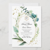 Wild Meadow | Groen botanisch Vrijgezellenfeest Kaart (Voorkant)