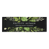 Wild Meadow | Groen en zwart botanisch Naambadge (Voorkant)