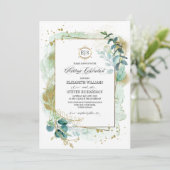 Wild Meadow | Groene botanische geometrische bruil Kaart (Staand voorkant)