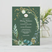 Wild Meadow | Groene botanische geometrische bruil Kaart (Staand voorkant)