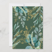 Wild Meadow | Groene botanische geometrische bruil Kaart (Achterkant)