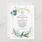 Wild Meadow | Groene botanische geometrische bruil Kaart (Voorkant)