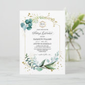 Wild Meadow | Groene botanische geometrische bruil Kaart (Staand voorkant)