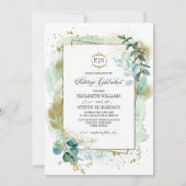 Wild Meadow | Groene botanische geometrische bruil Kaart (Voorkant)