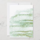 Wild Meadow | Groene botanische geometrische bruil Kaart (Achterkant)