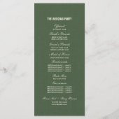 Wild Meadow | Groene botanische weddenschappen Programmakaart (Achterkant)