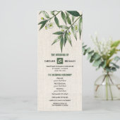 Wild Meadow | Groene botanische weddenschappen Programmakaart (Staand voorkant)