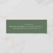 Wild Meadow | Groene Waterverf Botanisch Mini Visitekaartje (Achterkant)