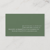 Wild Meadow | Groene Waterverf Botanisch Visitekaartje (Achterkant)